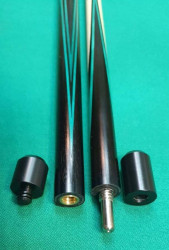 Кий «Каюков Мастер» Чёрный граб/ изумрудный граб 2 ч, гравировка 