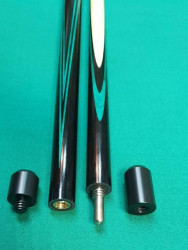 Кий «Каюков Мастер» Чёрный граб/ изумрудный граб, гравировка 