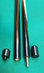 Кий «Каюков Мастер» Чёрный граб/ Ипе 2 ч, гравировка 