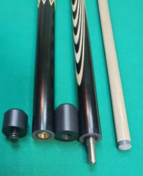 Кий «Каюков Классик» Чёрный граб 3 части, гравировка 