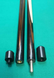 Кий «Каюков Мастер» Чёрный граб/ коричневый граб, гравировка 