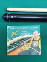 Кий «Каюков Классик» Чёрный граб, наклейка 