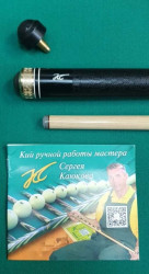 Кий «Каюков Корона» Эбен/ кокобола, гравировка 