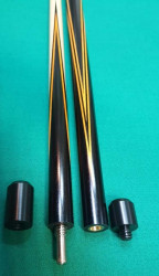 Кий «Каюков Мастер» Чёрный граб/ оранжевый граб, гравировка 